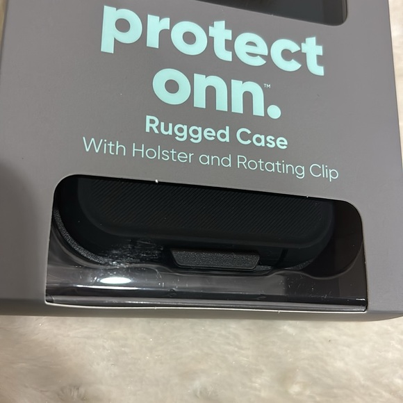 2022 iphone 6.1” (2 camera )Protect Onn Black Rugged case Holster Rotating Clip - Picture 2 of 5